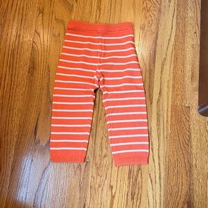 Janie and Jack Orange Striped Sweater Pants